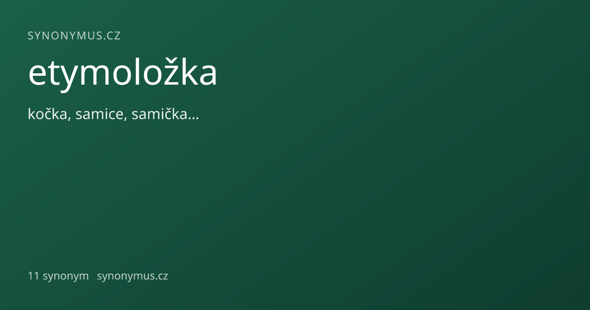 Náhled odkazu: etymoložka