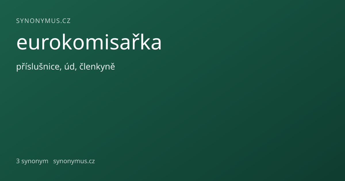 Náhled odkazu: eurokomisařka