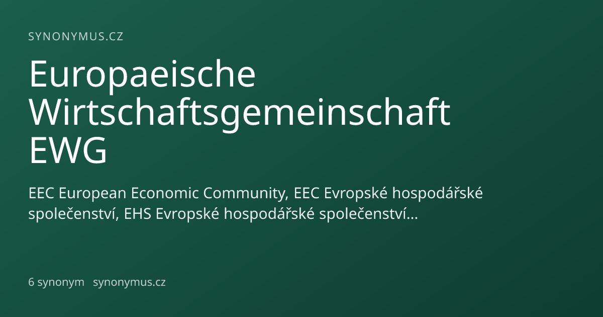Náhled odkazu: Europaeische Wirtschaftsgemeinschaft EWG