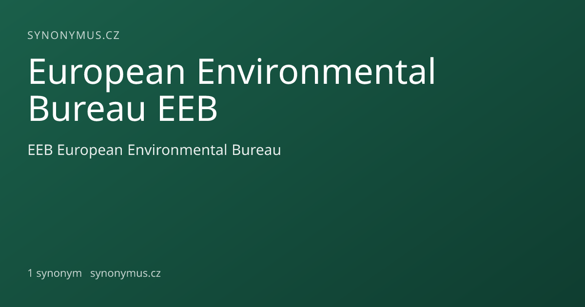 Náhled odkazu: European Environmental Bureau EEB
