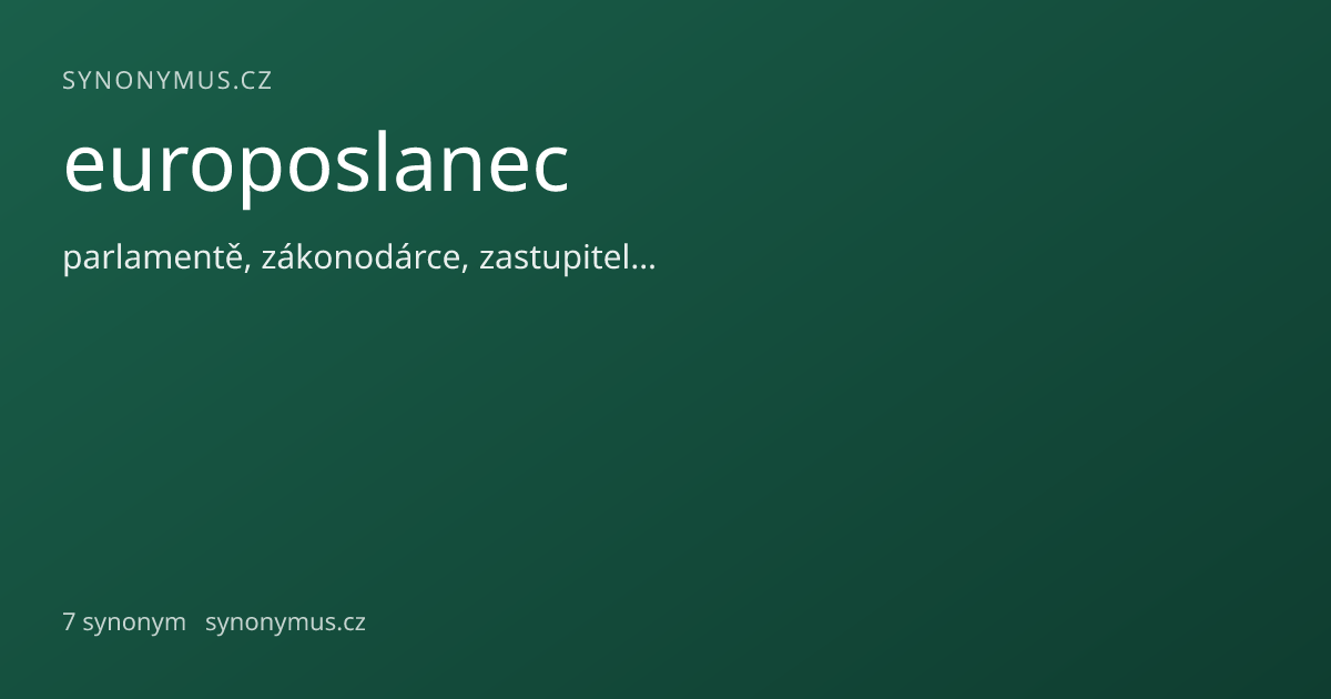 Náhled odkazu: europoslanec