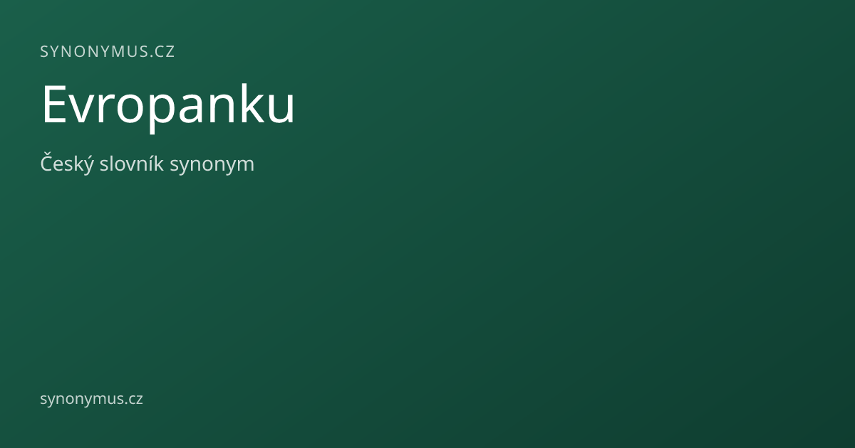 Náhled odkazu: Evropanku