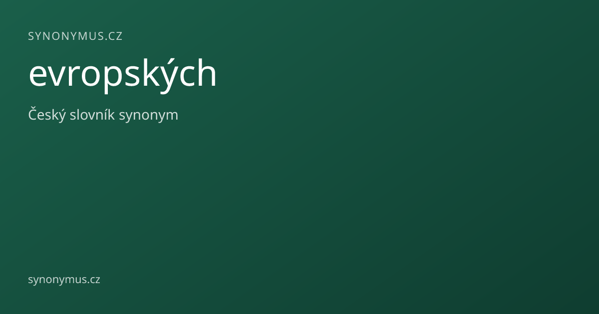 Náhled odkazu: evropských