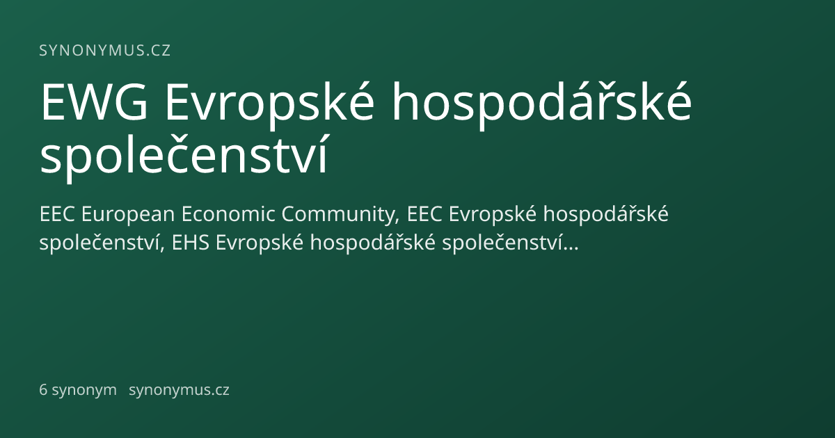Náhled odkazu: EWG Evropské hospodářské společenství