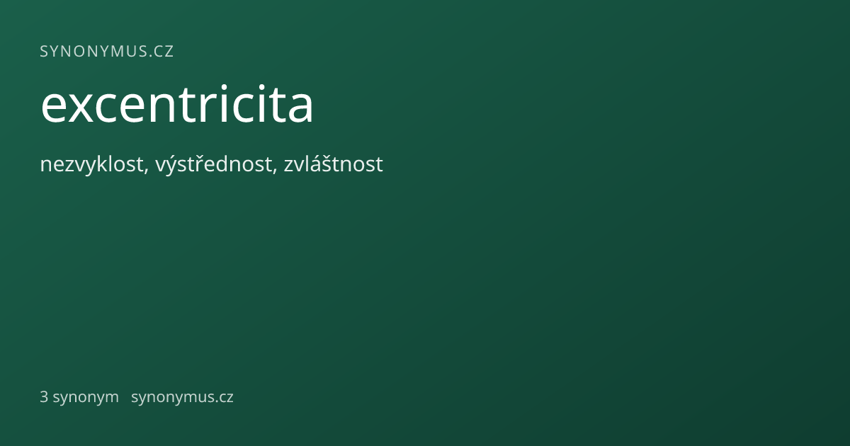 Náhled odkazu: excentricita