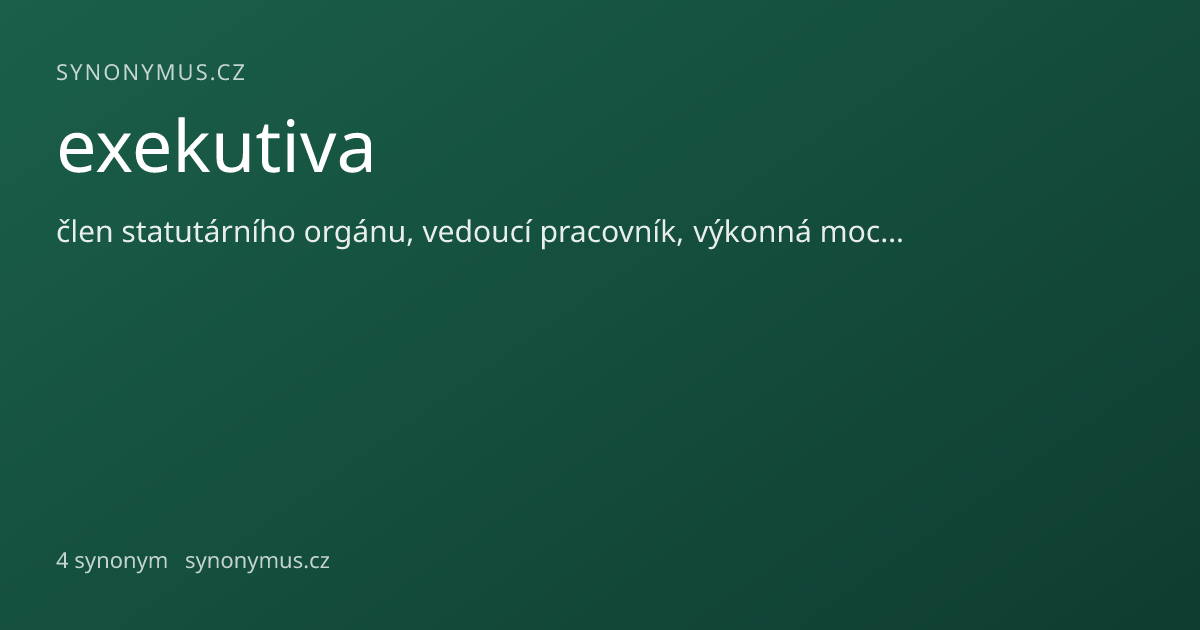 Náhled odkazu: exekutiva