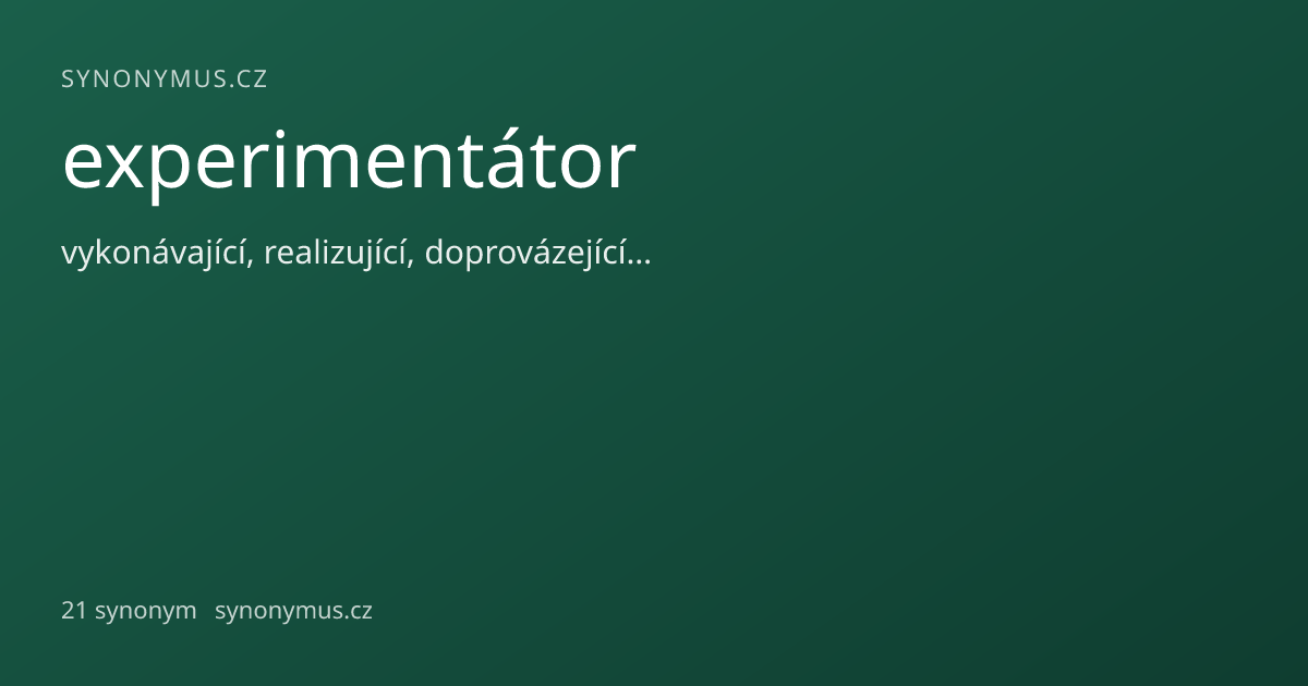 Náhled odkazu: experimentátor