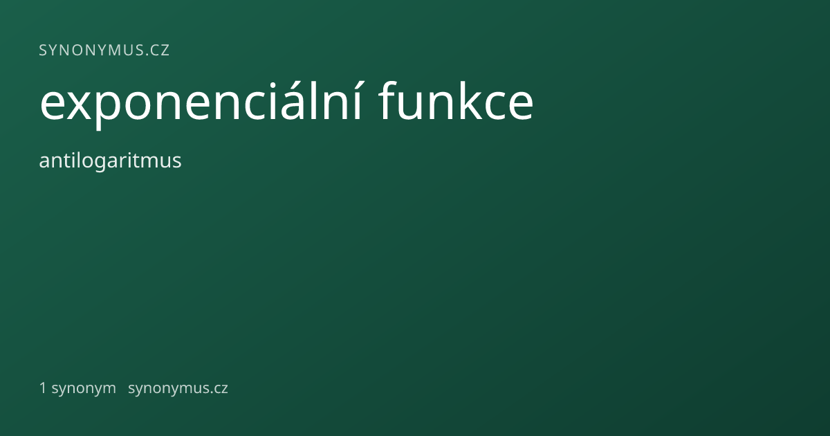 Náhled odkazu: exponenciální funkce