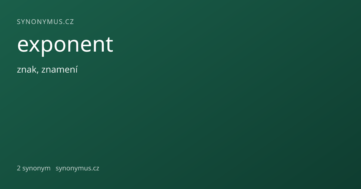 Náhled odkazu: exponent