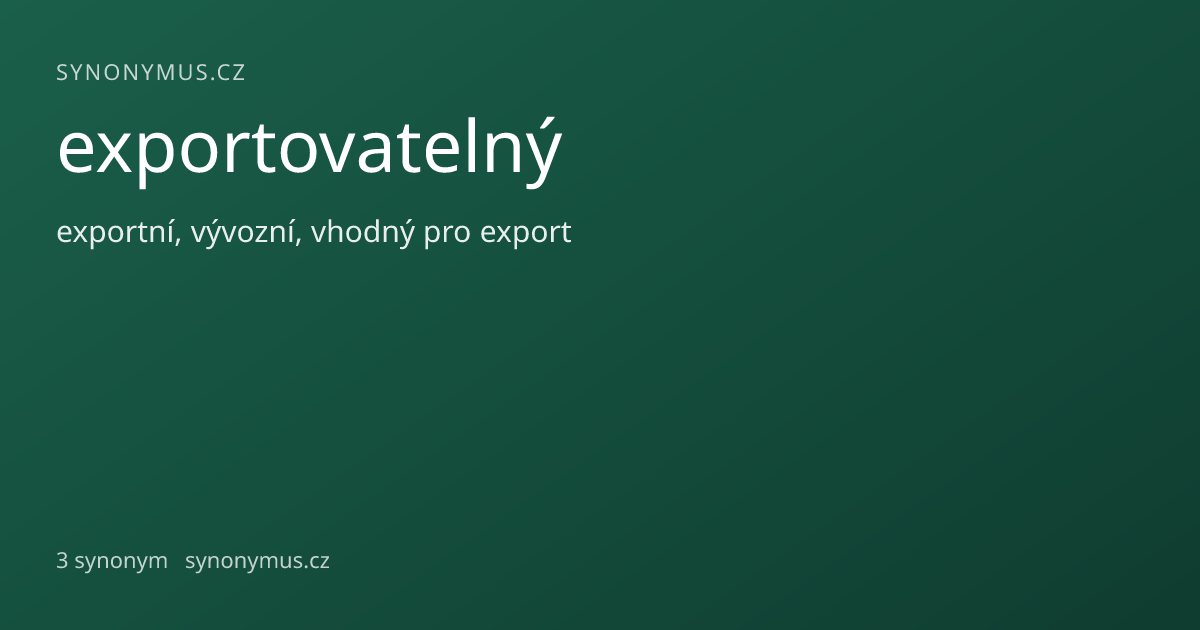Náhled odkazu: exportovatelný