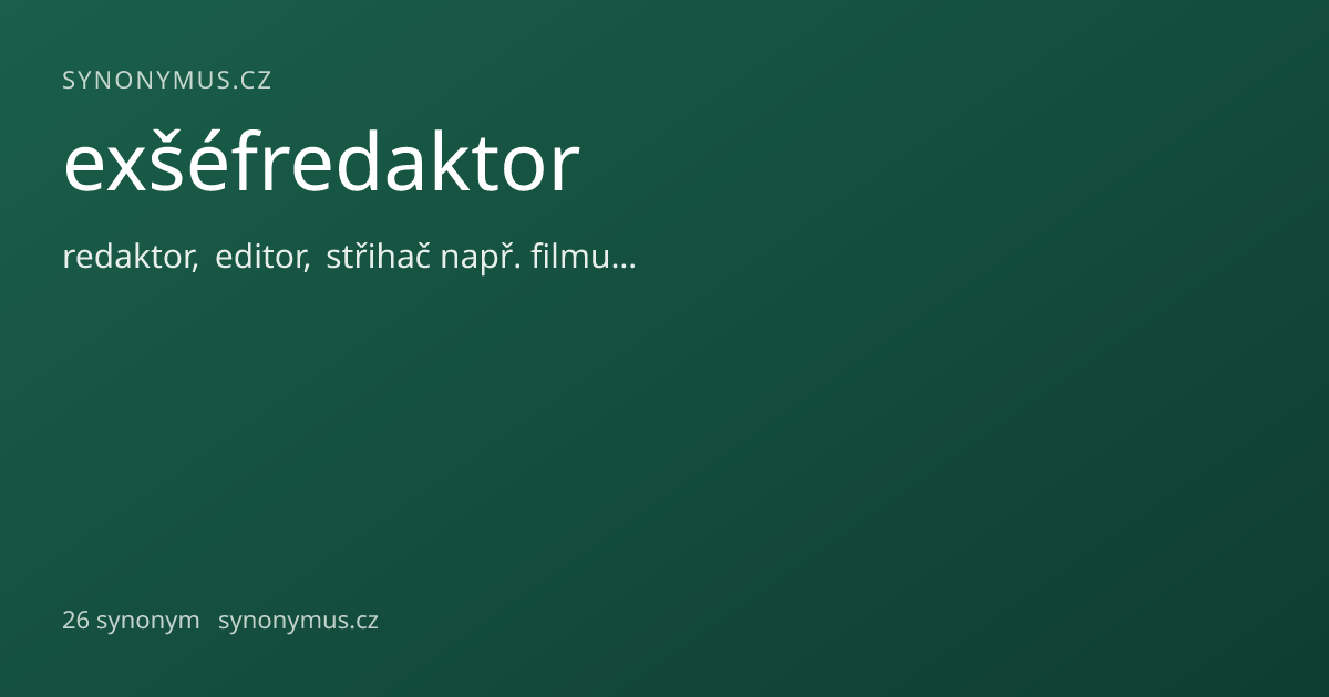 Náhled odkazu: exšéfredaktor