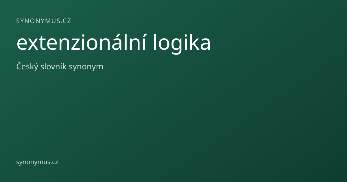Náhled odkazu: extenzionální logika
