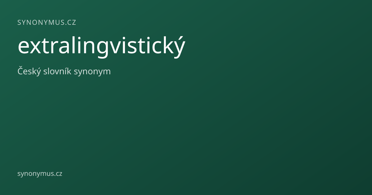 Náhled odkazu: extralingvistický