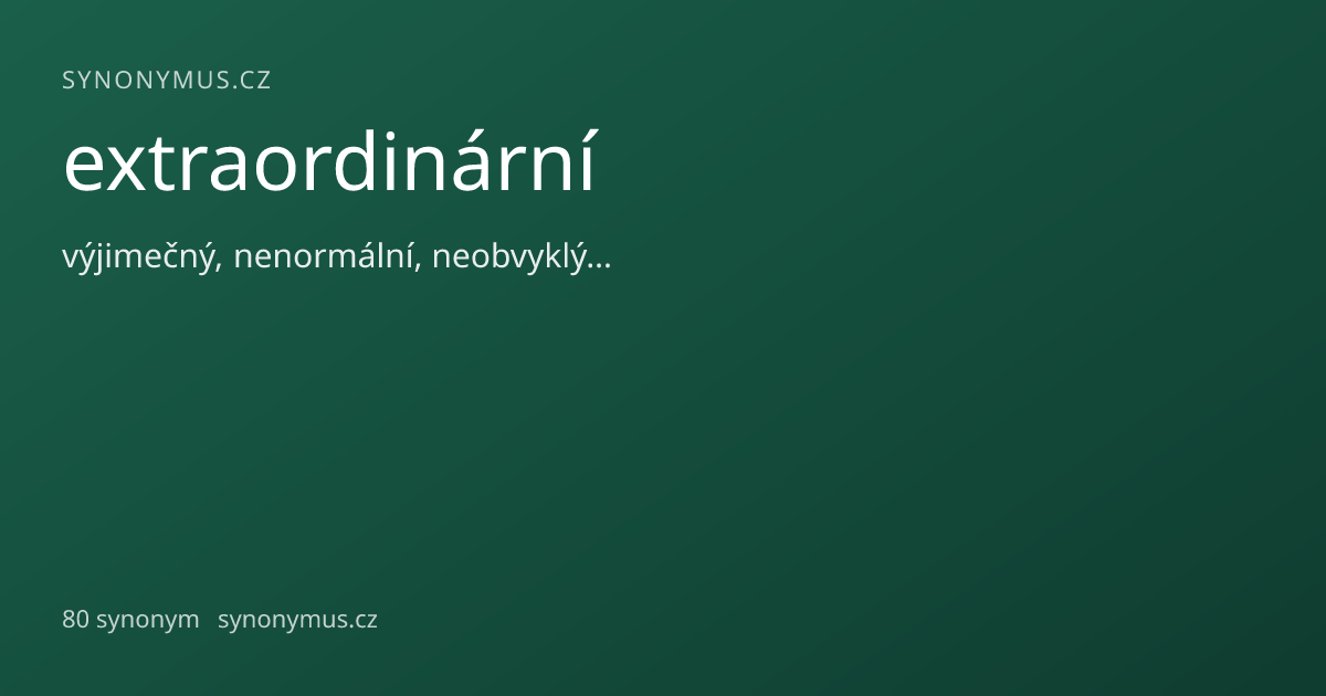 Náhled odkazu: extraordinární