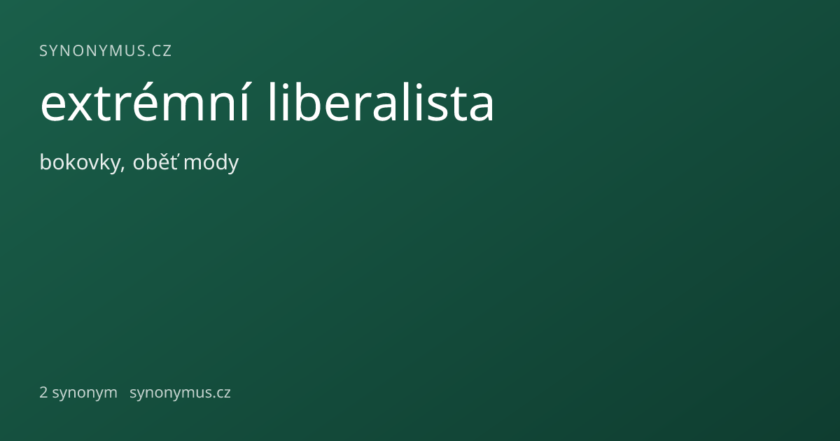 Náhled odkazu: extrémní liberalista