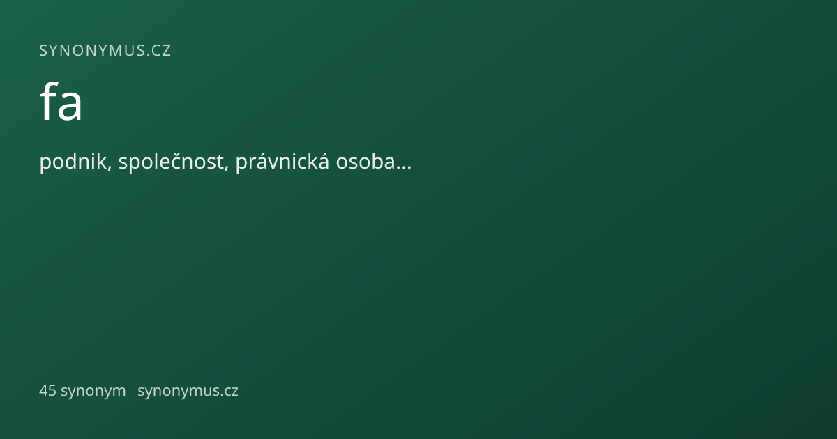 Náhled odkazu: fa