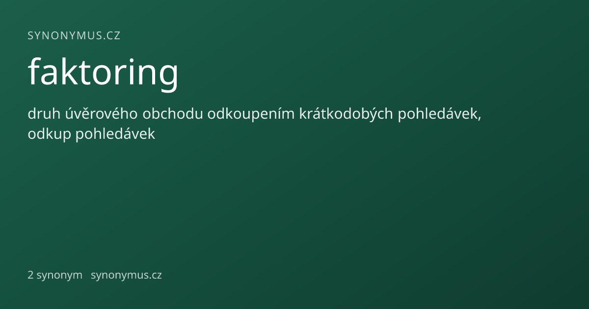 Náhled odkazu: faktoring