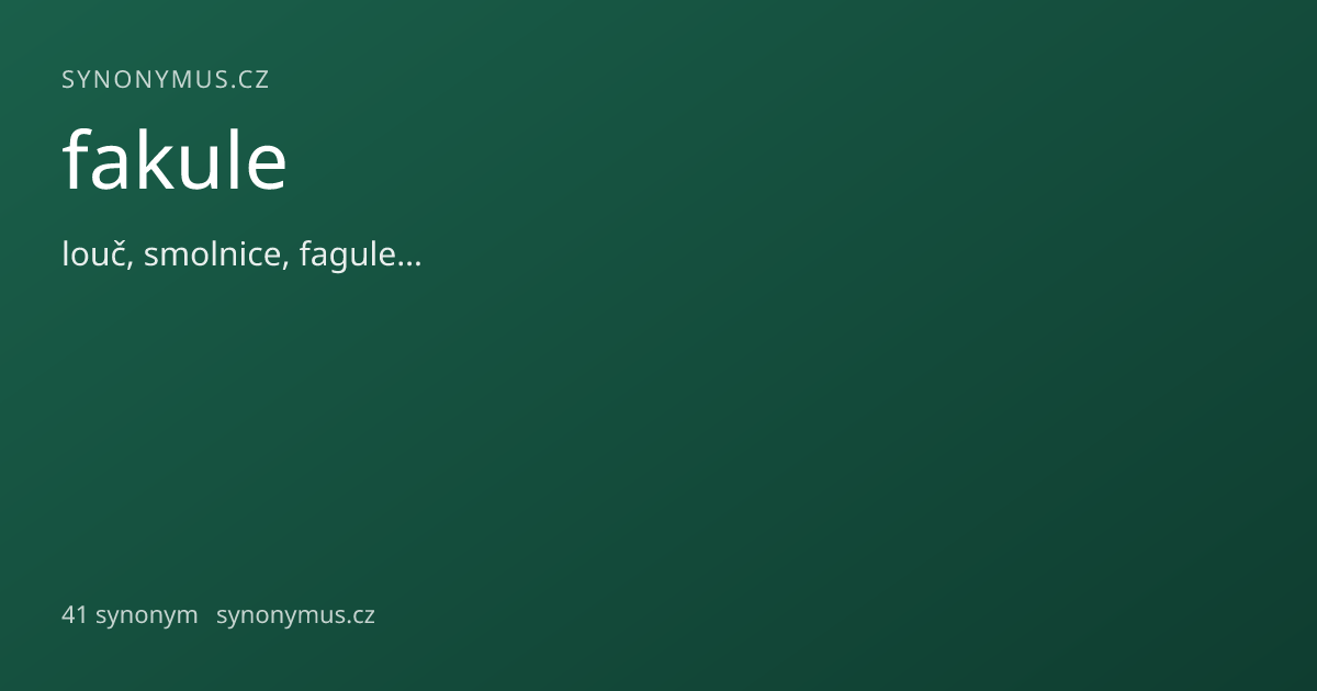 Náhled odkazu: fakule