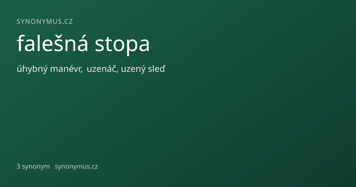 Náhled odkazu: falešná stopa