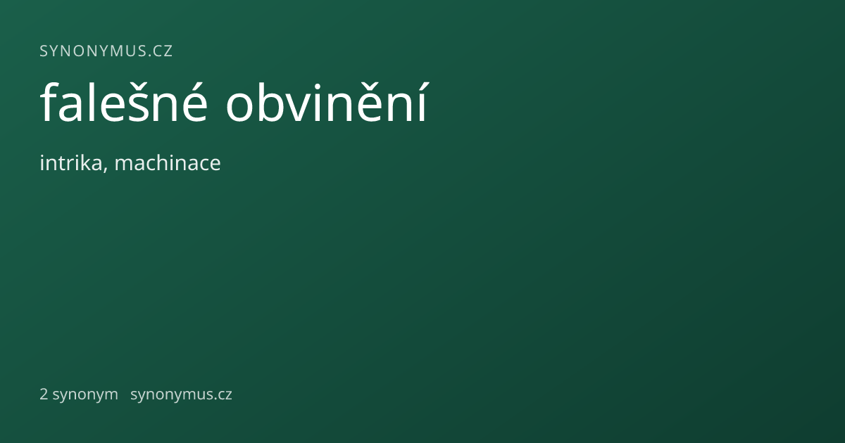 Náhled odkazu: falešné obvinění