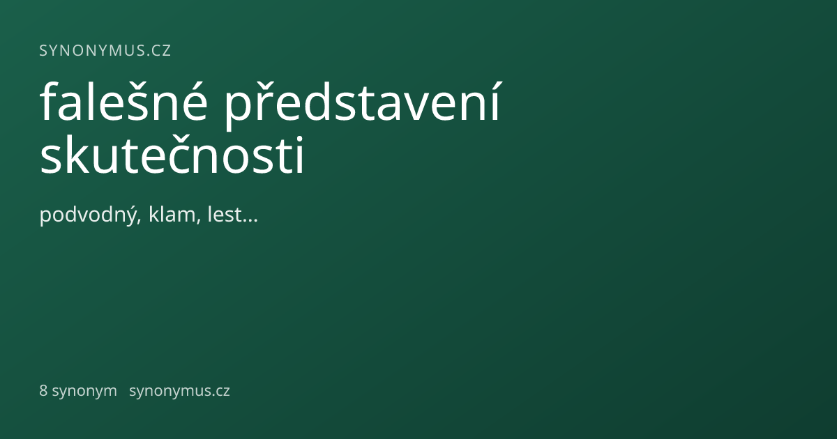 Náhled odkazu: falešné představení skutečnosti