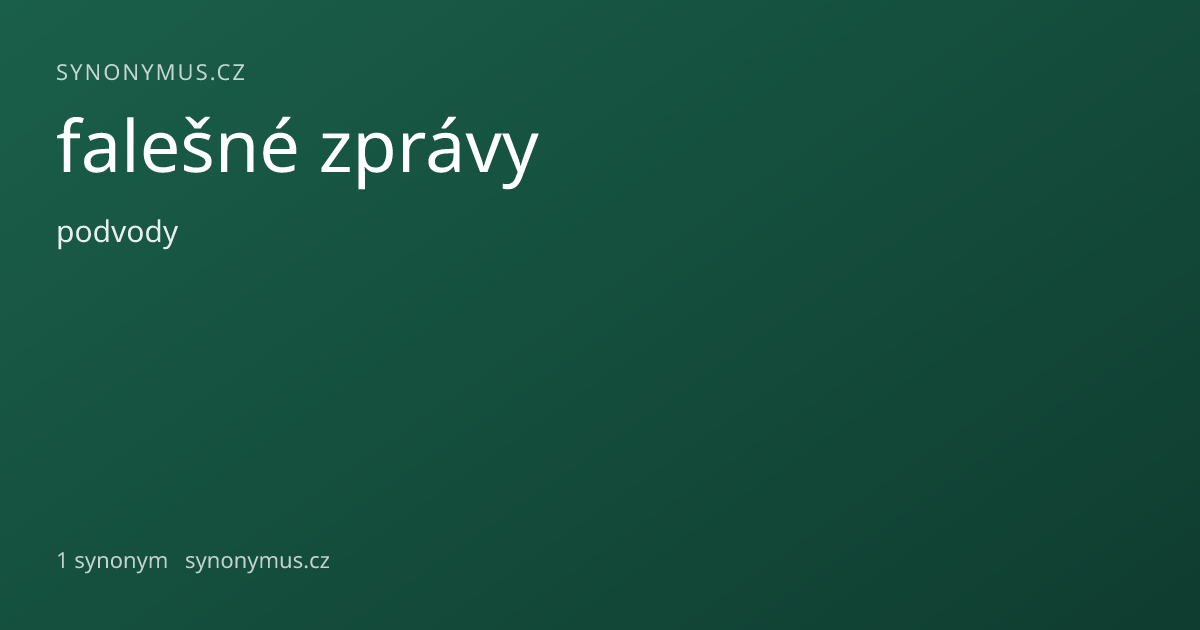 Náhled odkazu: falešné zprávy