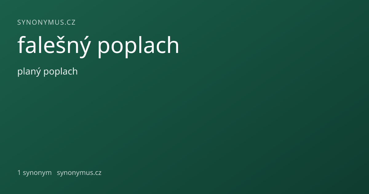Náhled odkazu: falešný poplach