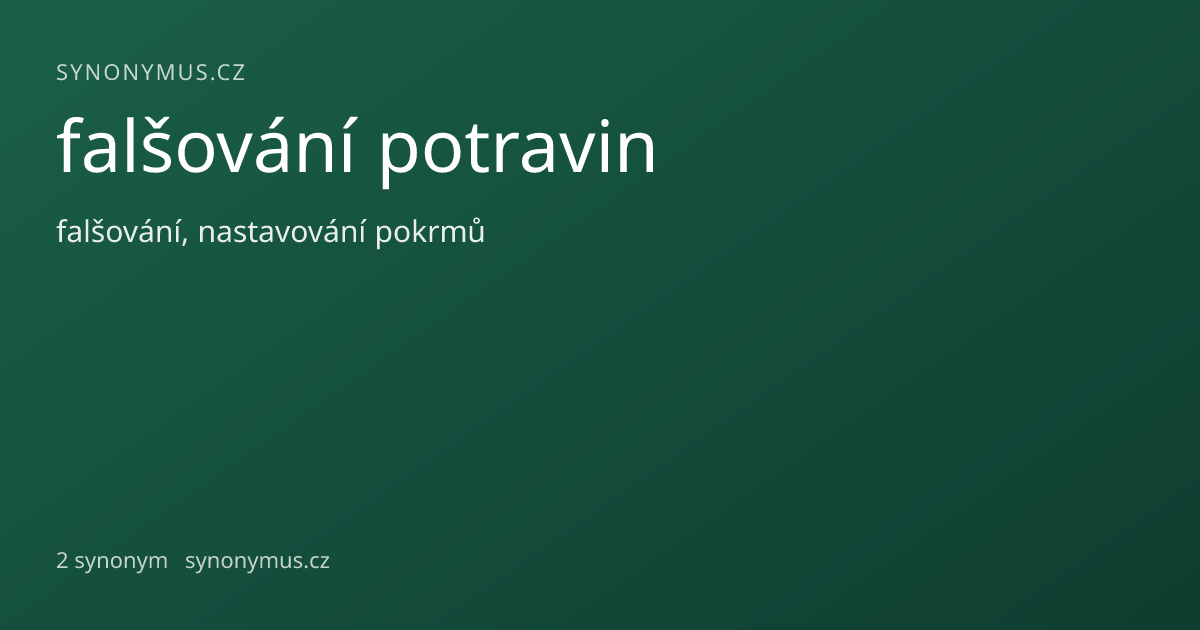 Náhled odkazu: falšování potravin