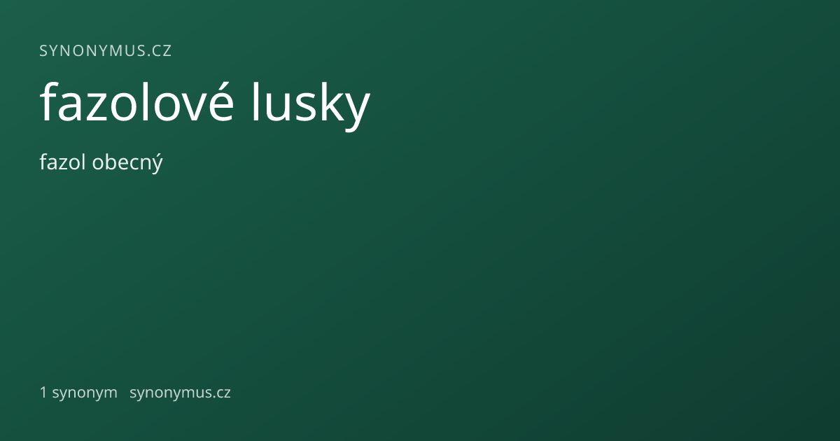 Náhled odkazu: fazolové lusky