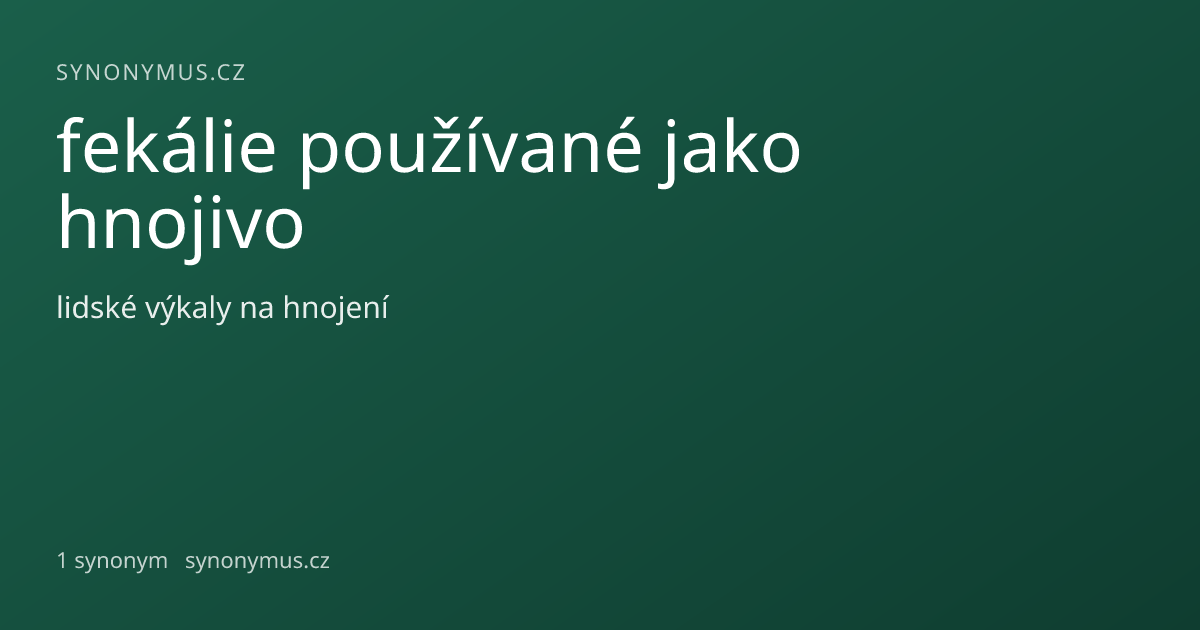 Náhled odkazu: fekálie používané jako hnojivo