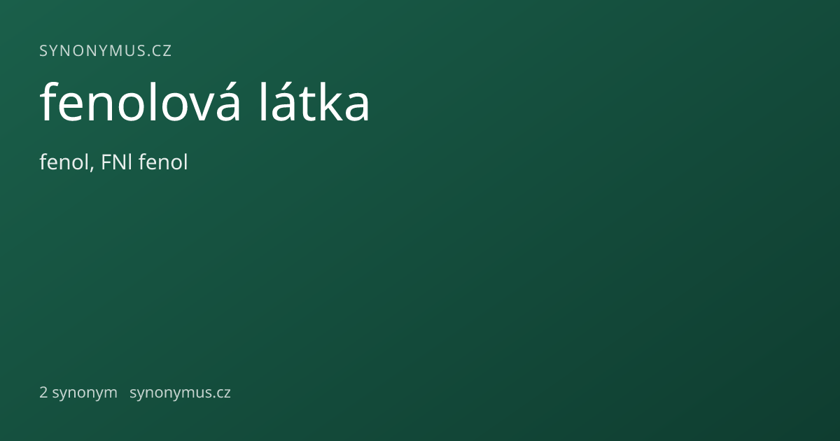Náhled odkazu: fenolová látka