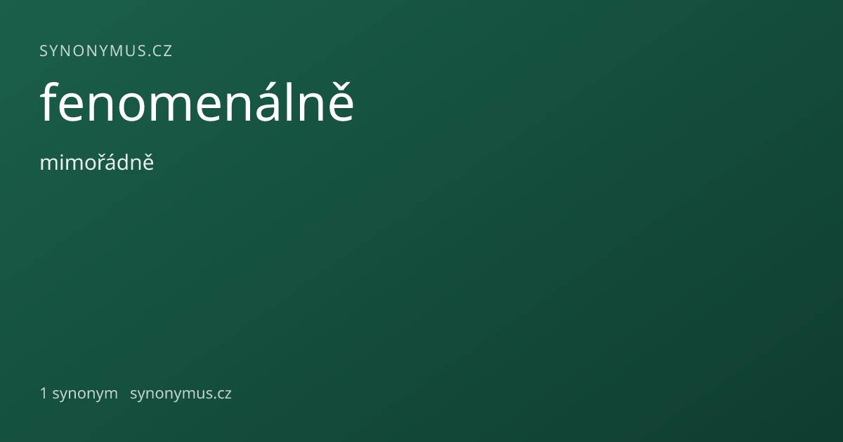 Náhled odkazu: fenomenálně