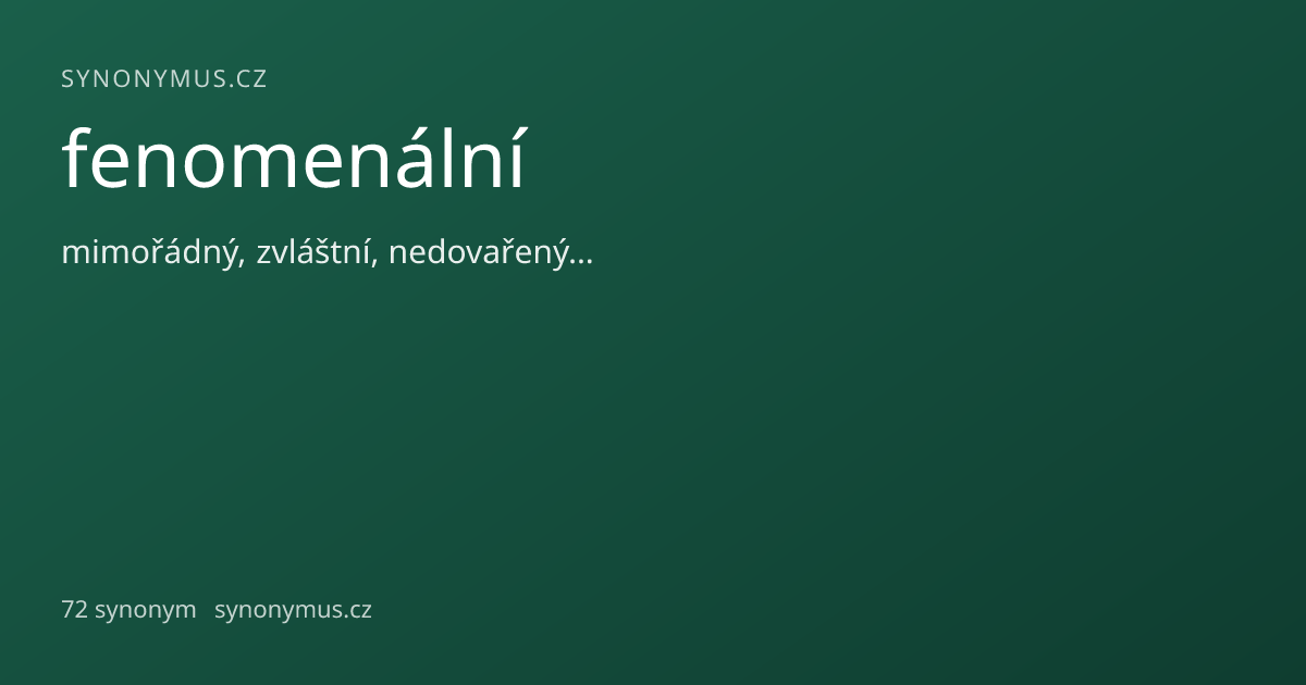 Náhled odkazu: fenomenální