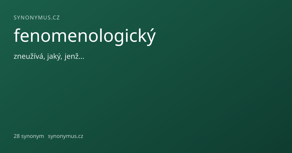 Náhled odkazu: fenomenologický