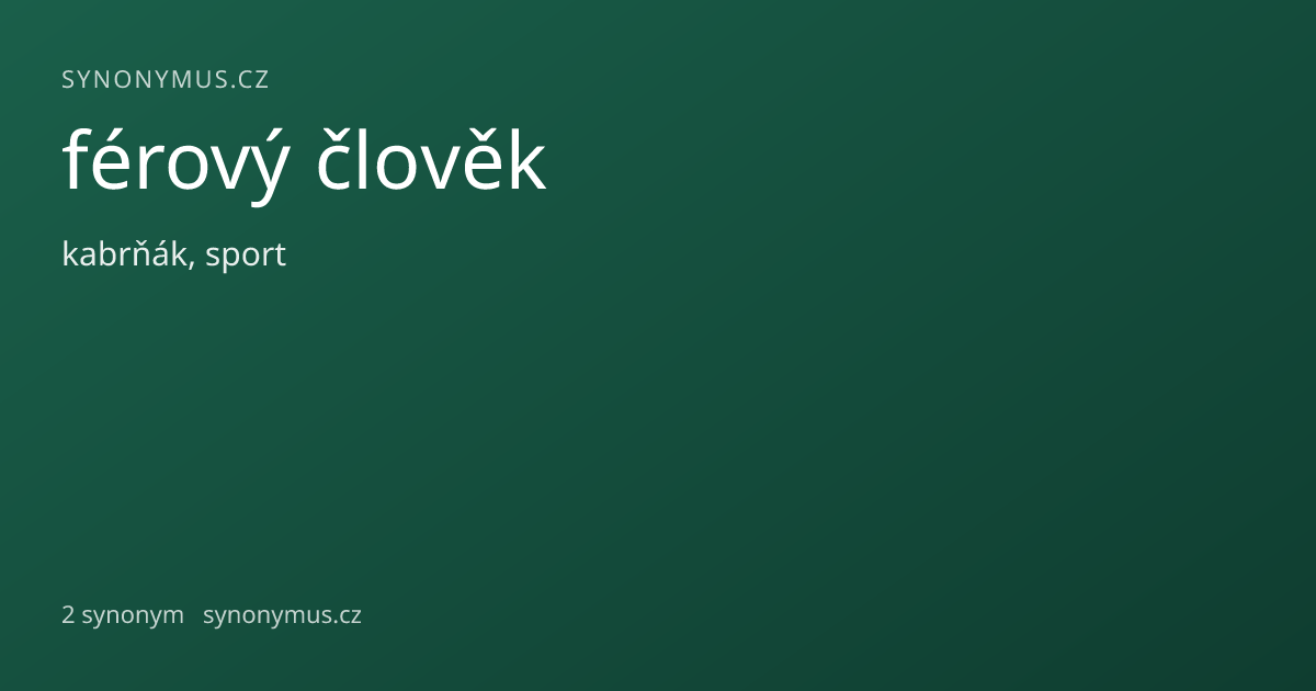 Náhled odkazu: férový člověk