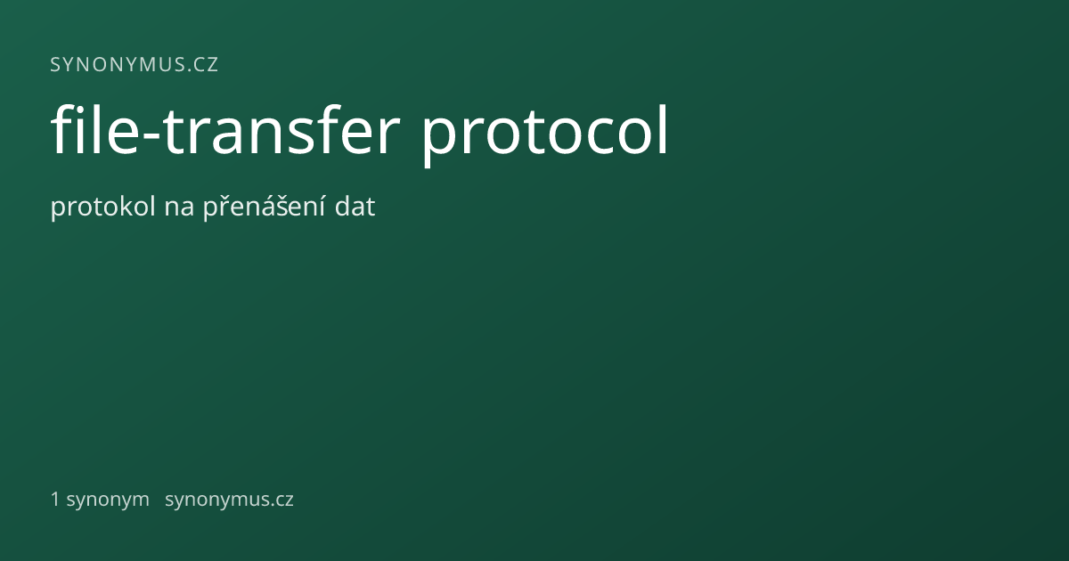 Náhled odkazu: file-transfer protocol