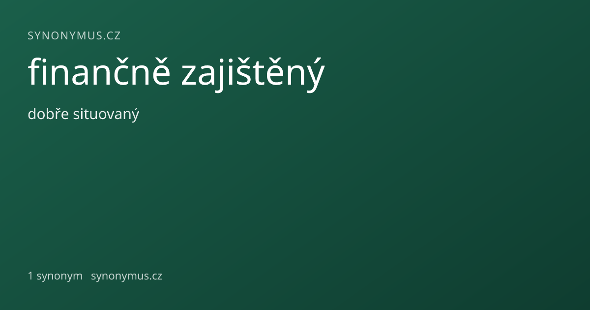 Náhled odkazu: finančně zajištěný