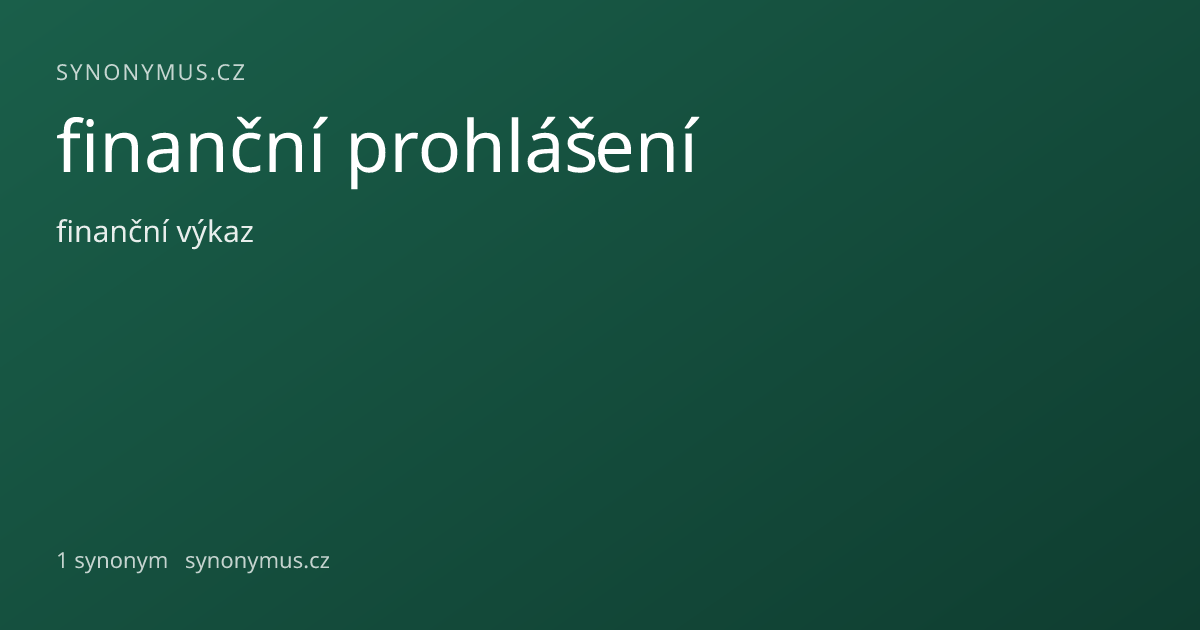 Náhled odkazu: finanční prohlášení