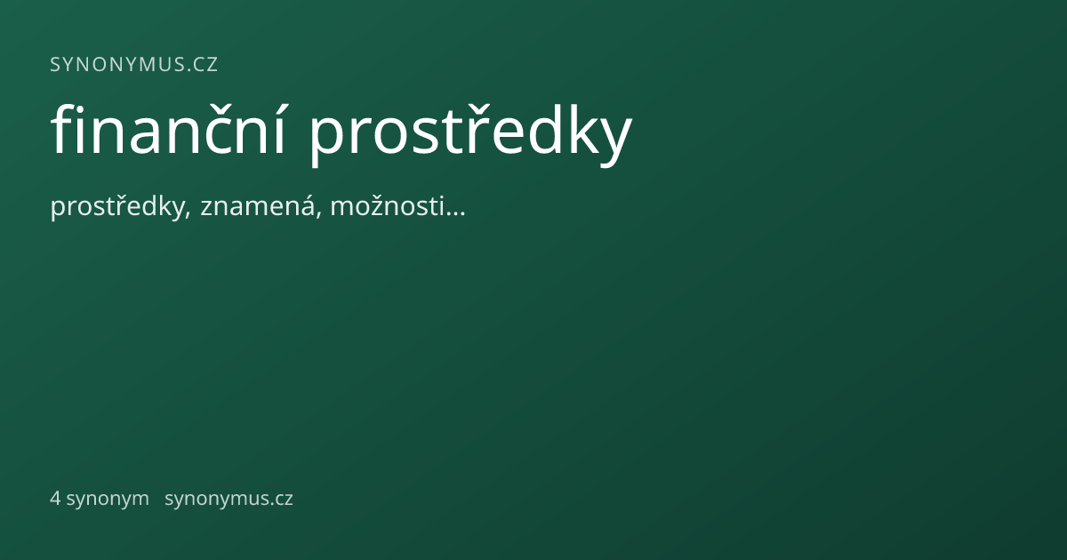 Náhled odkazu: finanční prostředky