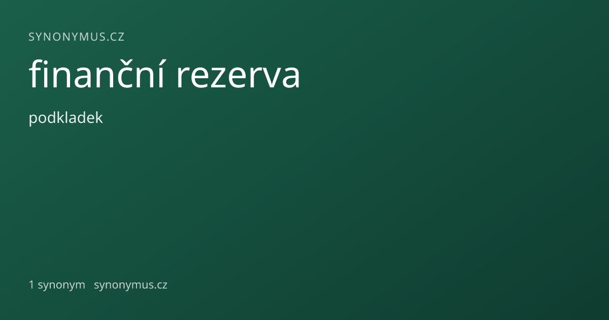 Náhled odkazu: finanční rezerva