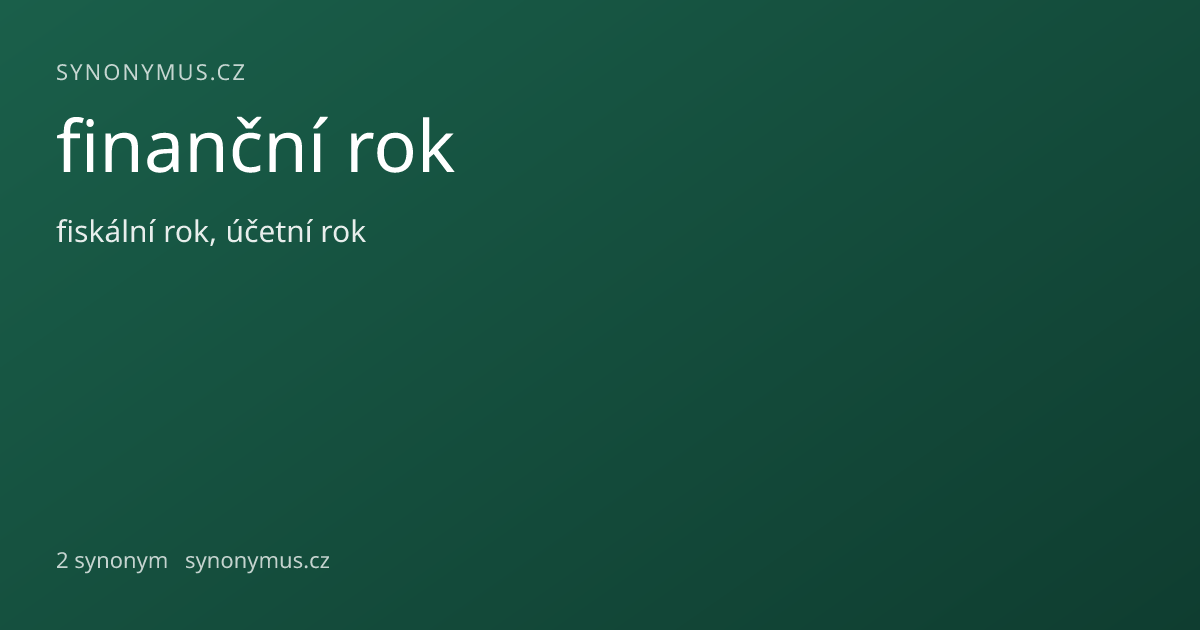 Náhled odkazu: finanční rok