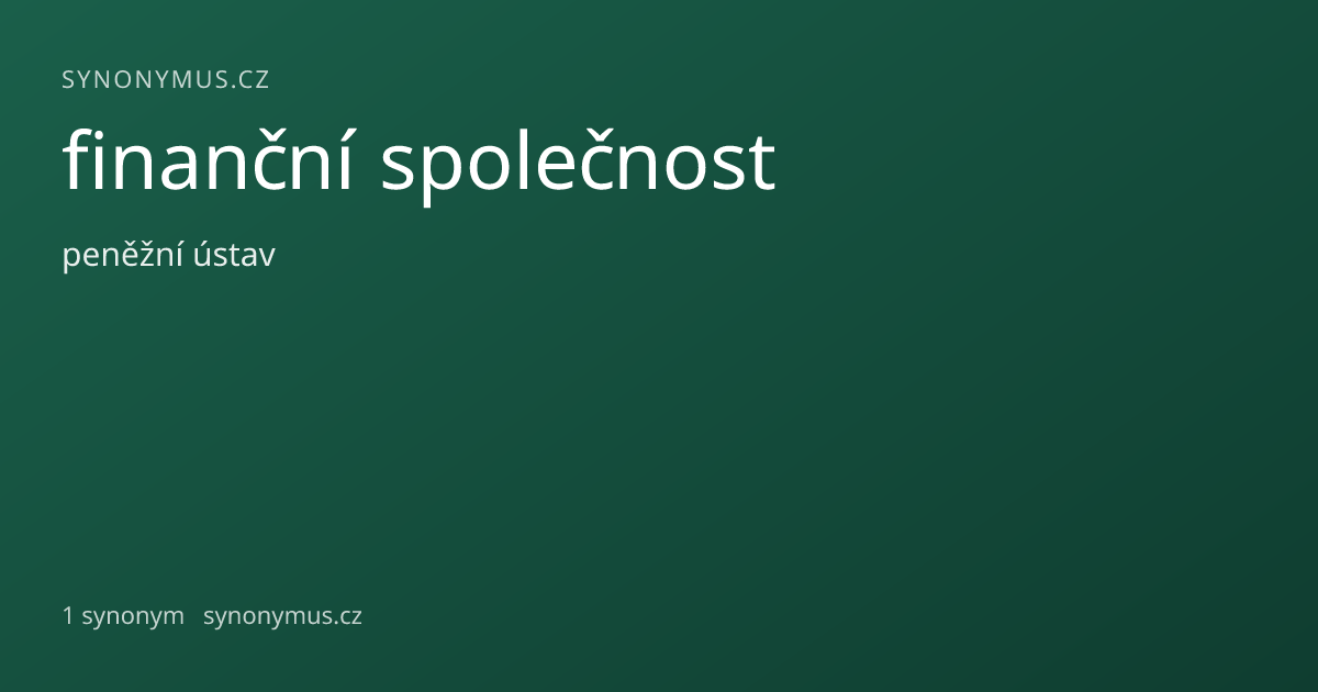 Náhled odkazu: finanční společnost
