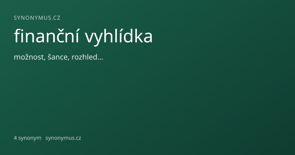 Náhled odkazu: finanční vyhlídka
