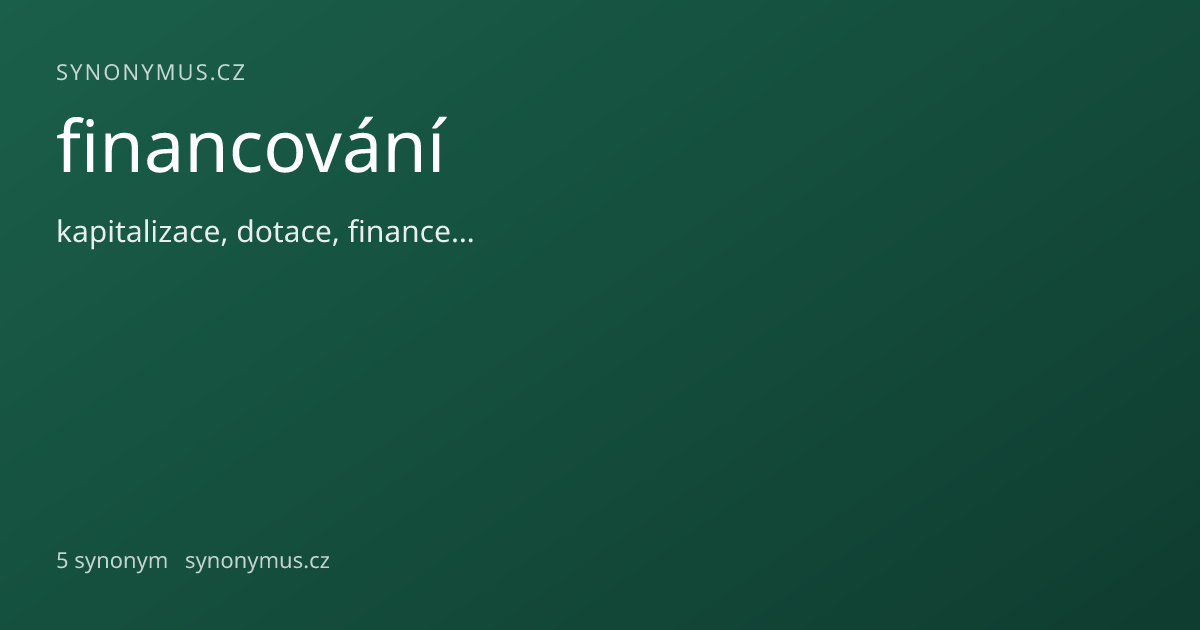 Náhled odkazu: financování