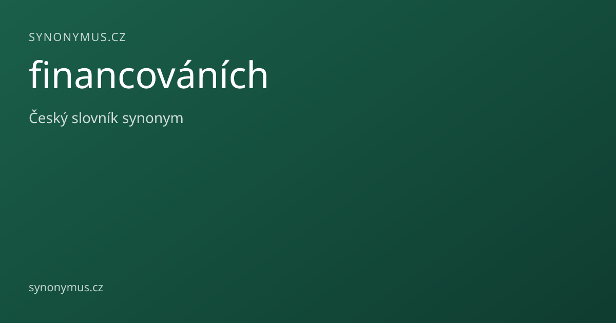 Náhled odkazu: financováních