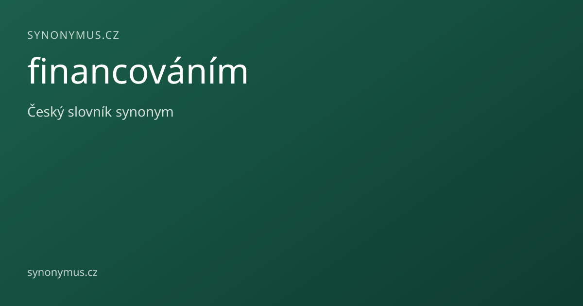 Náhled odkazu: financováním