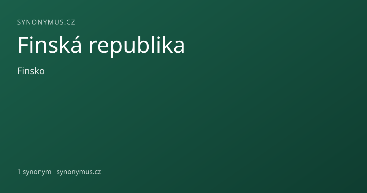 Náhled odkazu: Finská republika
