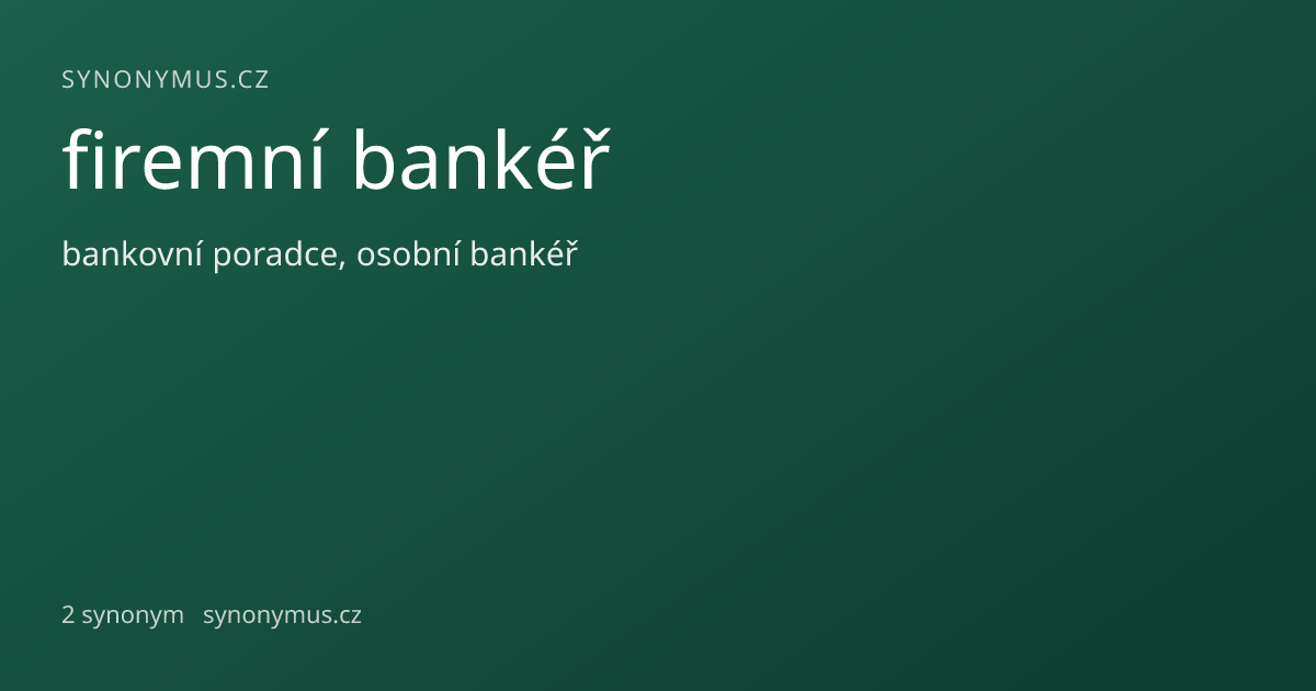 Náhled odkazu: firemní bankéř