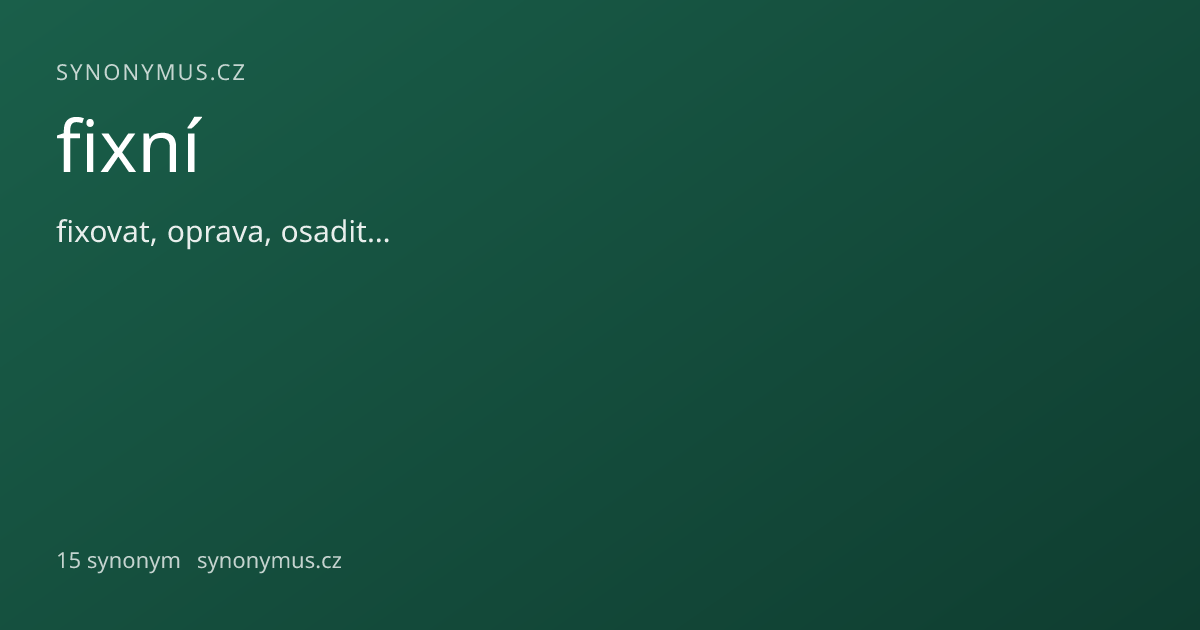 Náhled odkazu: fixní