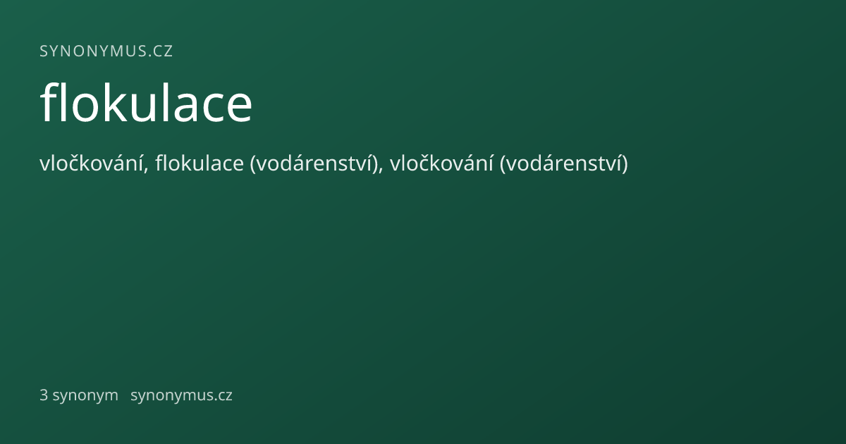 Náhled odkazu: flokulace
